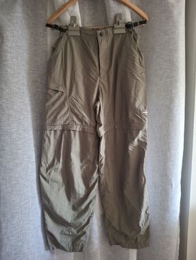 REI Womens Convertible Hiking Cargo Pants Gray Size Small Zip Off Leg Outdoor